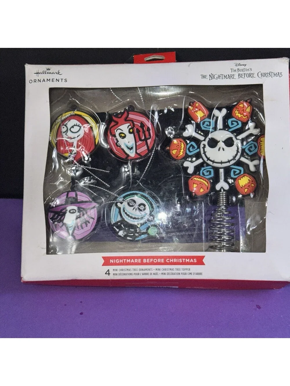 Nightmare Before Christmas Tree Topper & Ornaments Hallmark Disney Halloween